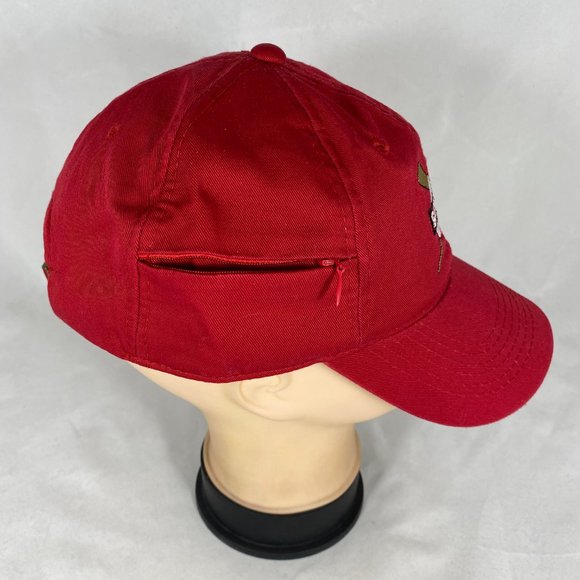 Solid Red Baseball Cap San Diego - Picture 3 of 10